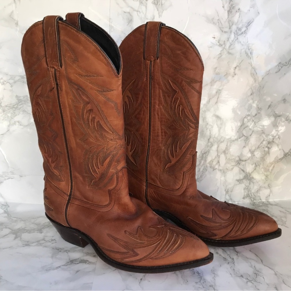 Code West Women Cowboy Boots Brown Cognac Size 6.5
